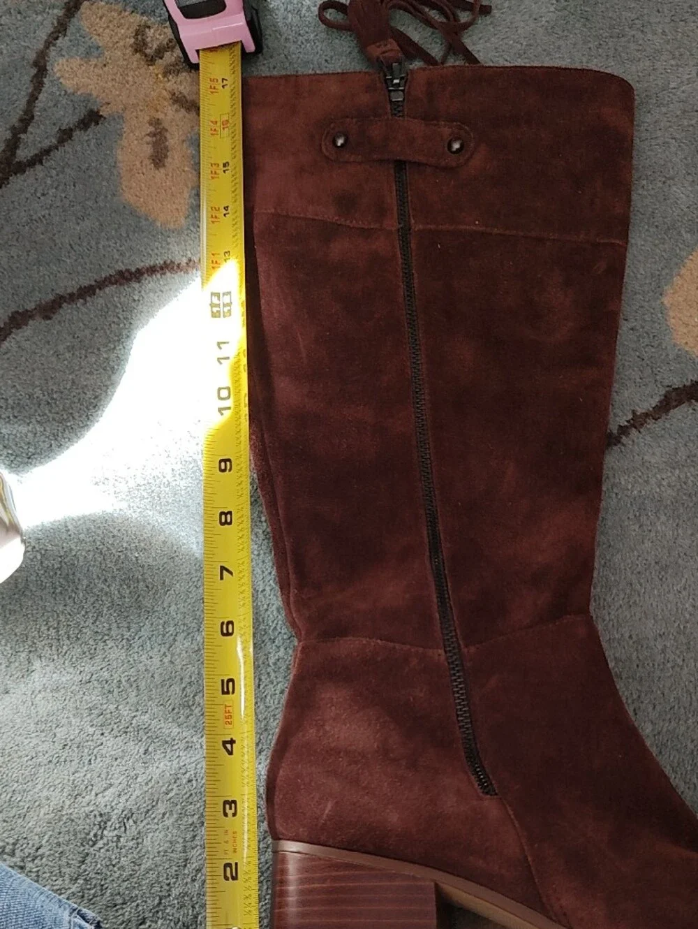 Brown Suede Knee-High Women’s Boots